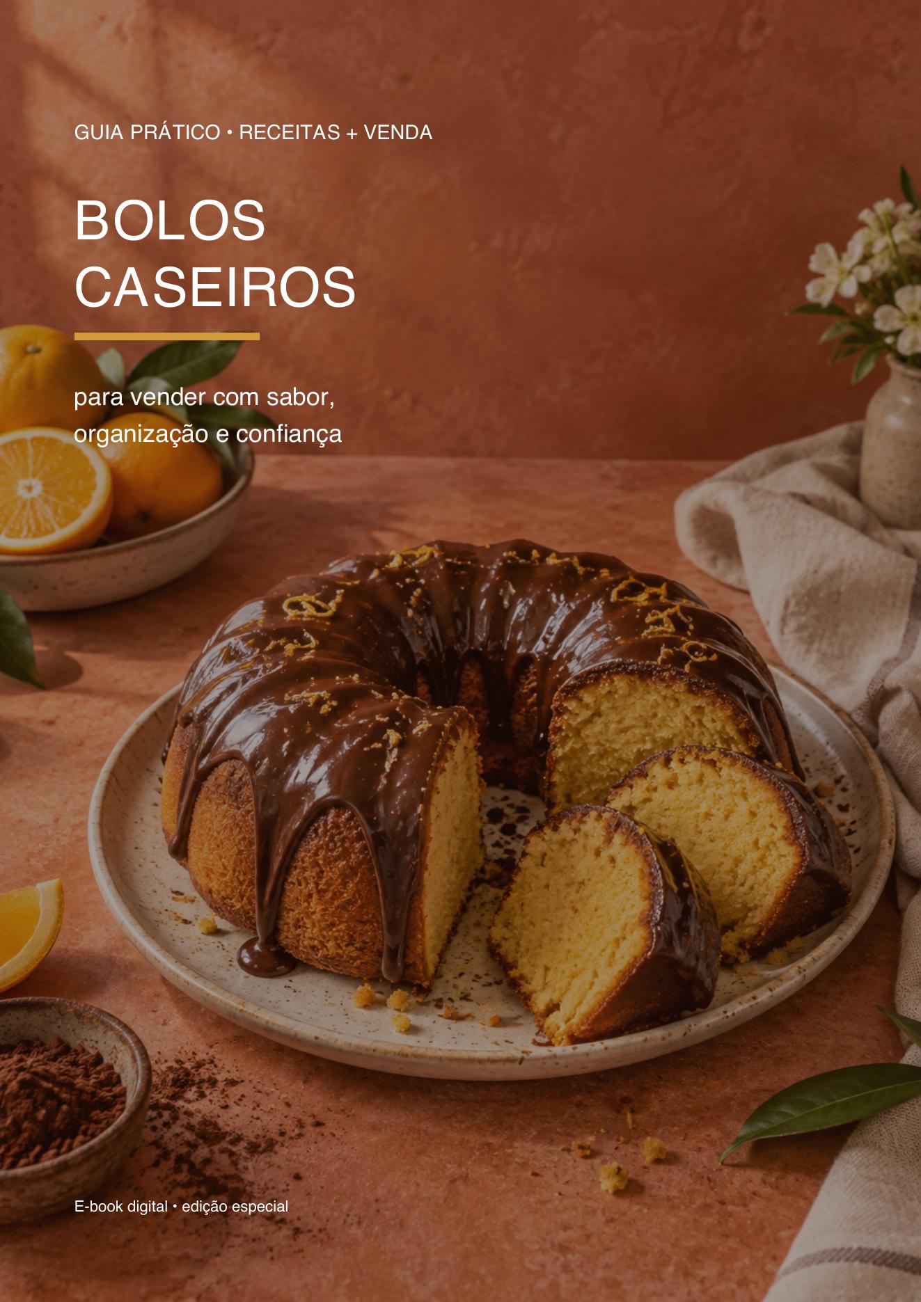 Capa do e-book Bolos Caseiros para Vender